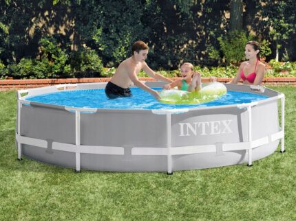 Каркасный бассейн Intex 305 x 76см серый, для всей семьи
